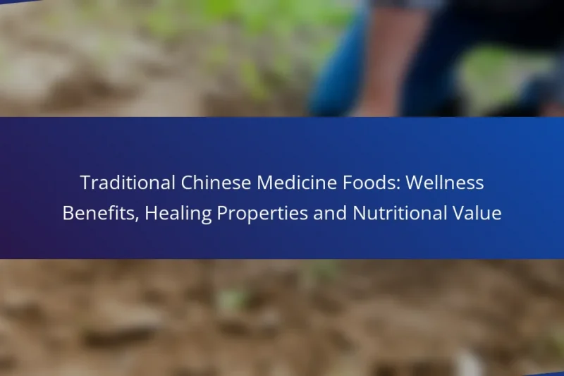 Traditional Chinese Medicine Foods: Wellness Benefits, Healing Properties and Nutritional Value
